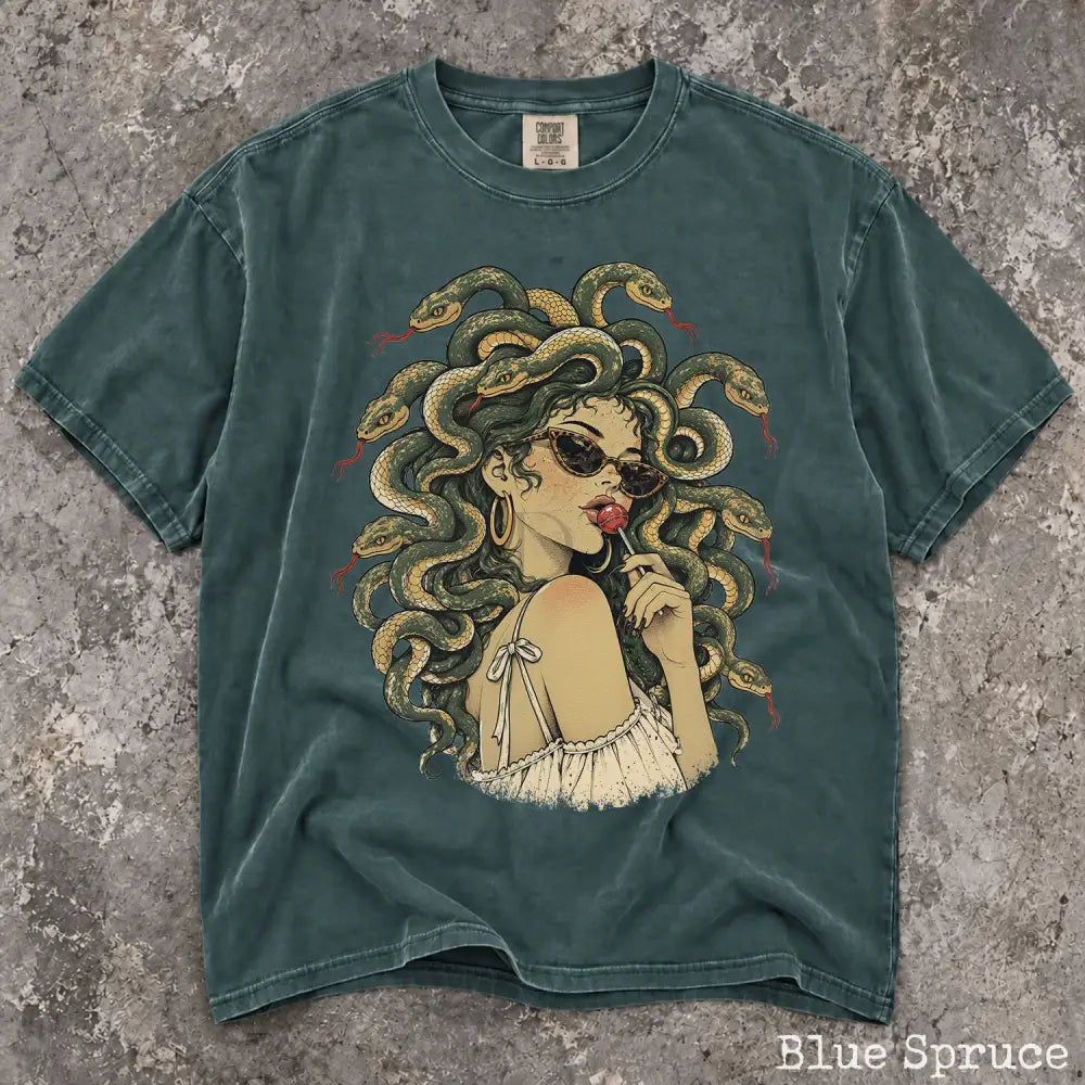 Medusa Comfort Colors T-Shirt - Blue Spruce / S - T-Shirt
