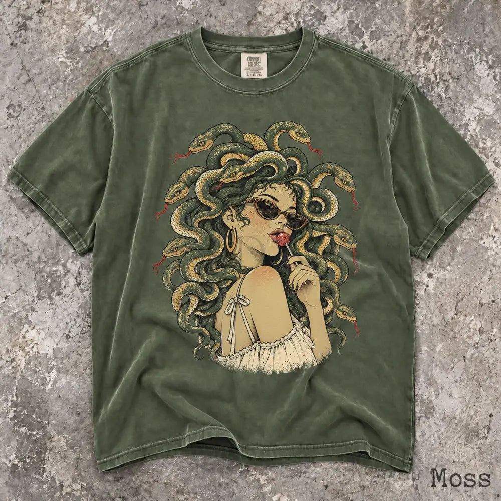 Medusa Comfort Colors T-Shirt - Moss / S - T-Shirt
