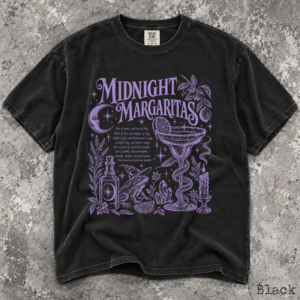 Midnight Margaritas Comfort Colors T-Shirt - Black / S - T-Shirt