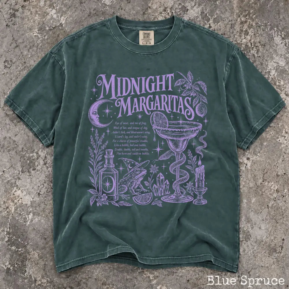 Midnight Margaritas Comfort Colors T-Shirt - Blue Spruce / S - T-Shirt