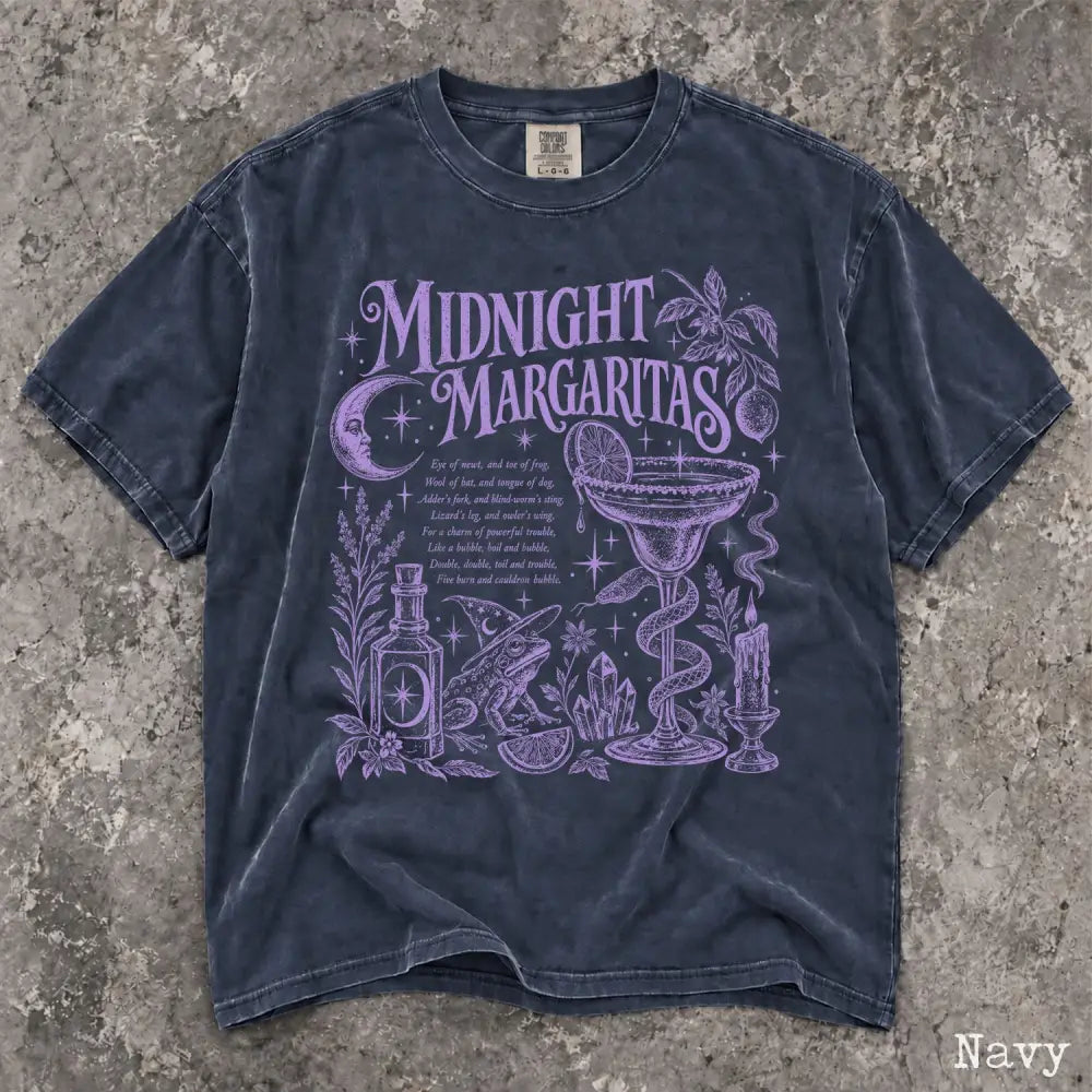Midnight Margaritas Comfort Colors T-Shirt - Navy / S - T-Shirt
