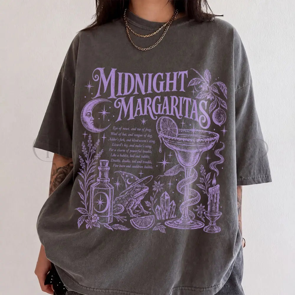 Midnight Margaritas Comfort Colors T-Shirt - Pepper / S - T-Shirt