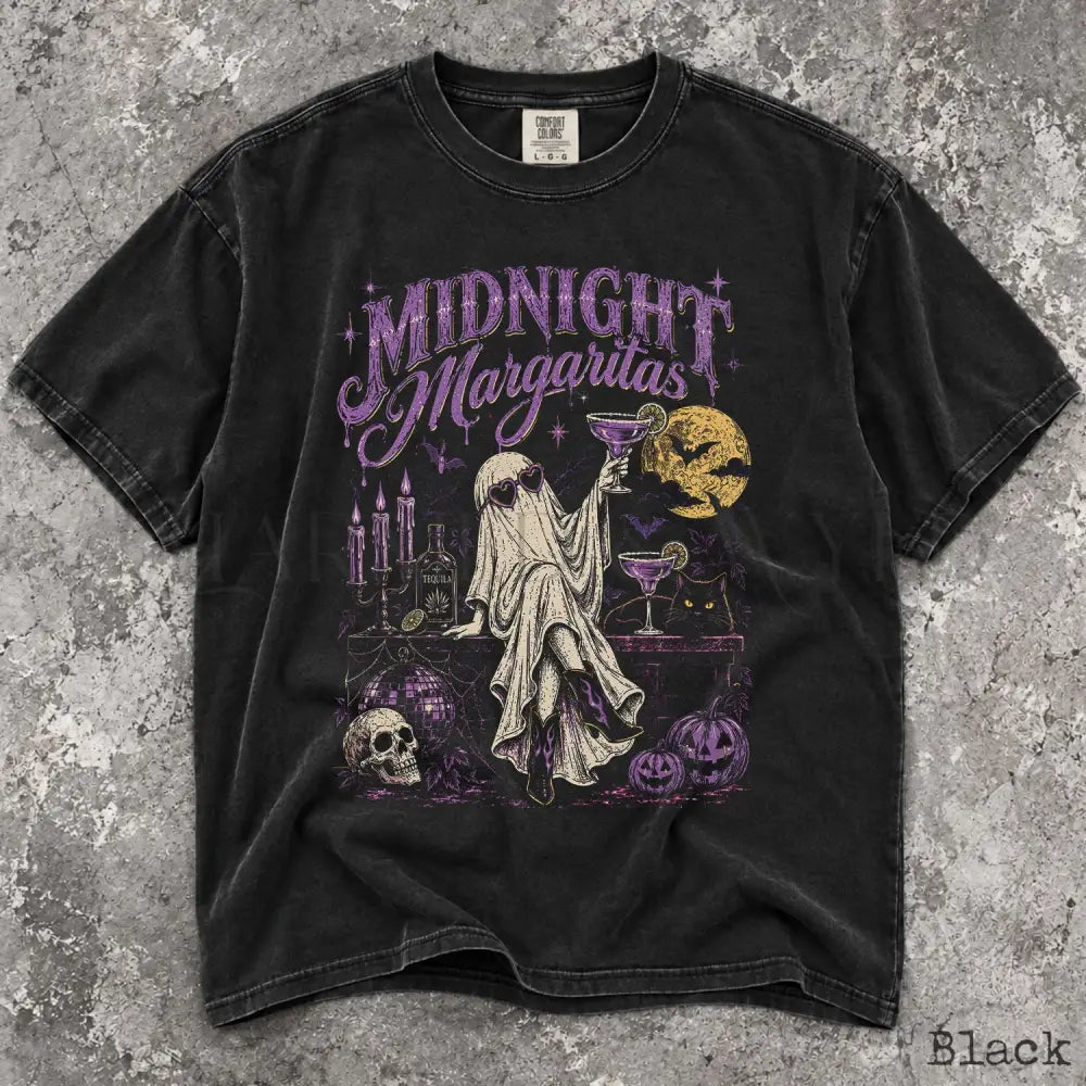 Midnight Margaritas Ghost Comfort Colors T-Shirt - T-Shirt