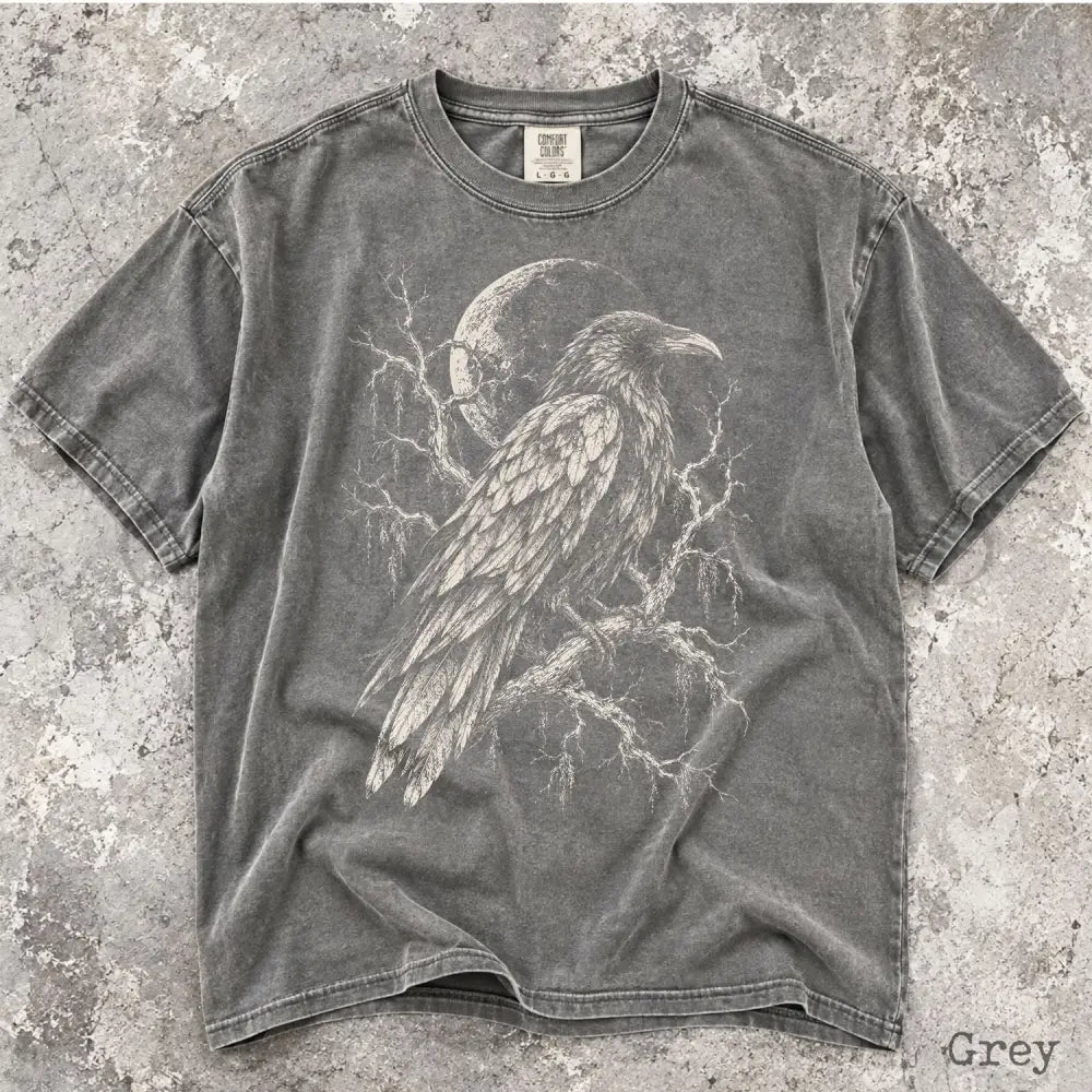 Midnight Raven Comfort Colors Shirt - Grey / S - T-Shirt