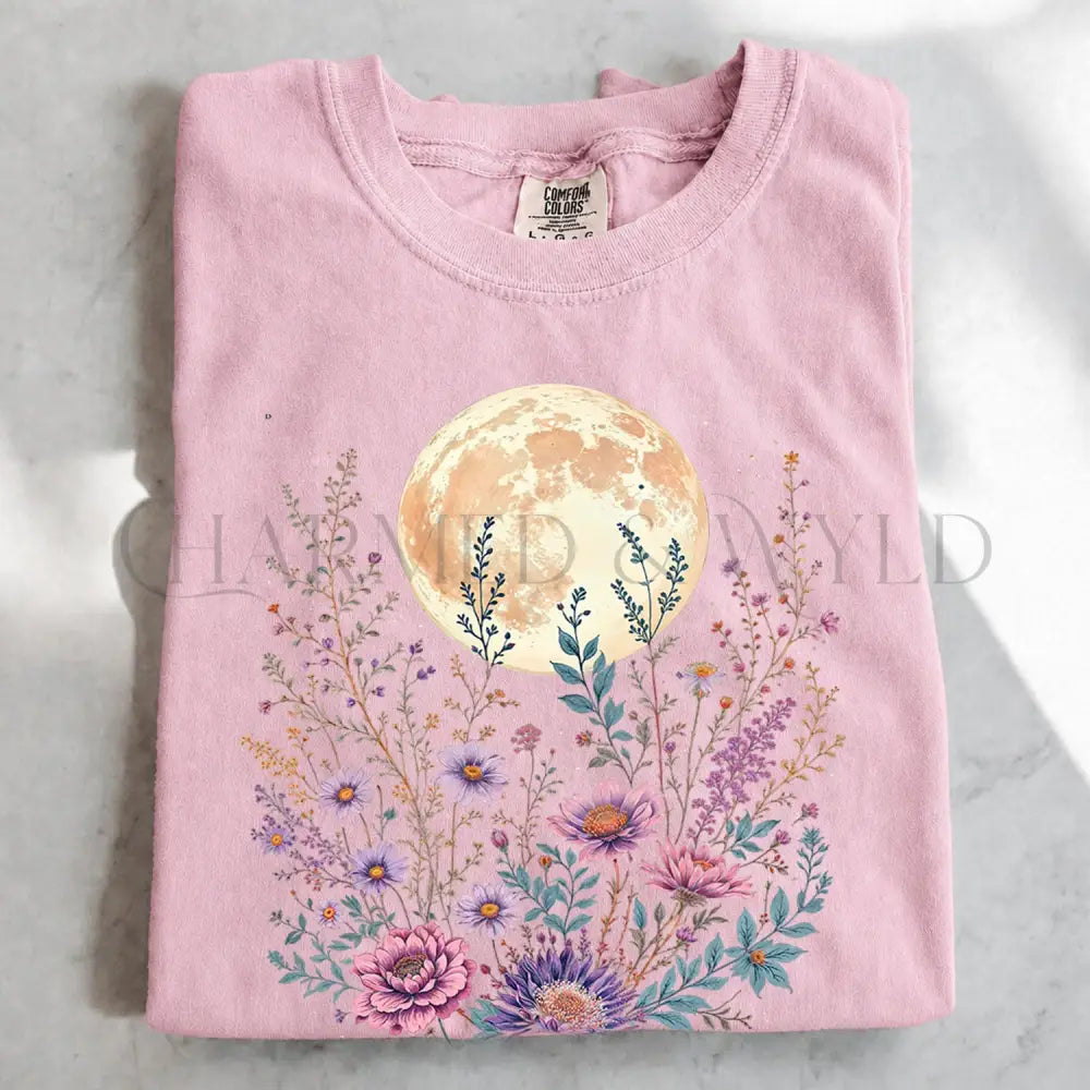 Moon Floral T-Shirt - Blossom / S - T-Shirt