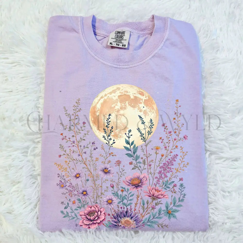 Moon Floral T-Shirt - Orchid / S - T-Shirt
