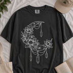 Crescent Moon Crystal Lotus T-Shirt