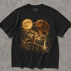 Moonlit Dachshund Comfort Colors T-Shirt - Black / S - T-Shirt