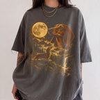 Moonlit Dachshund Comfort Colors T-Shirt - Graphite / S - T-Shirt