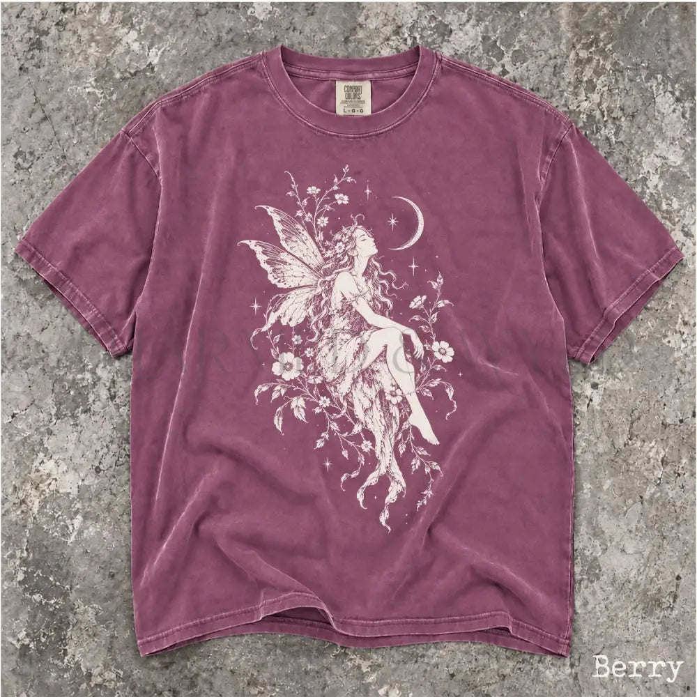 Moonlit Fairy Comfort Colors T-Shirt - Berry / S - T-Shirt