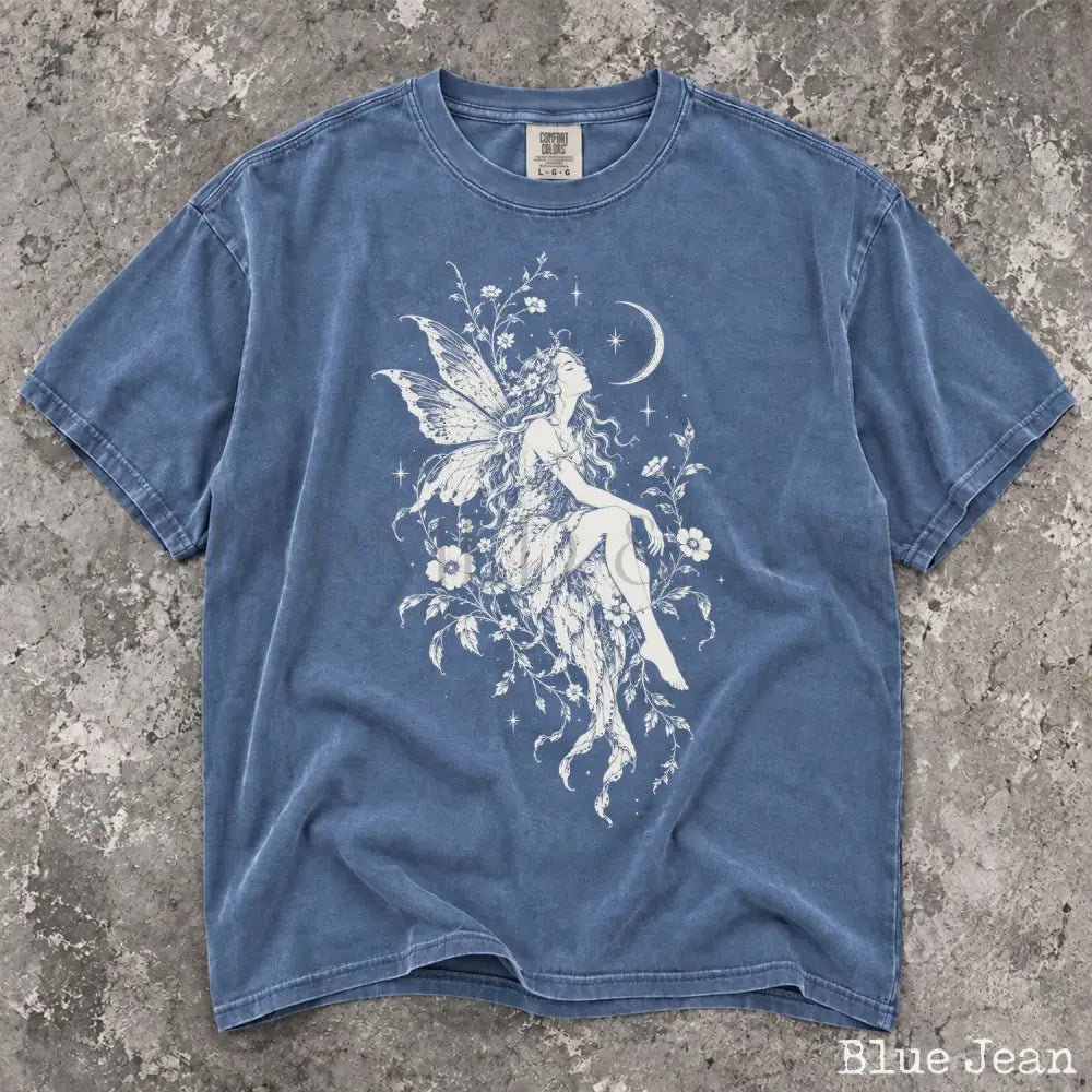 Moonlit Fairy Comfort Colors T-Shirt - Blue Jean / S - T-Shirt