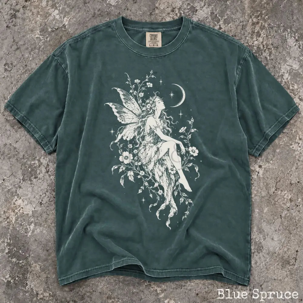 Moonlit Fairy Comfort Colors T-Shirt - Blue Spruce / S - T-Shirt