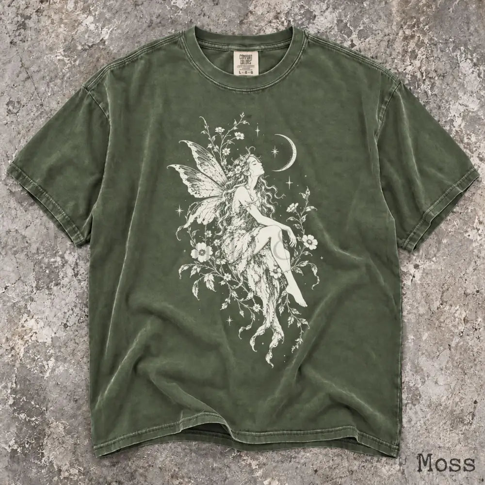 Moonlit Fairy Comfort Colors T-Shirt - Moss / S - T-Shirt