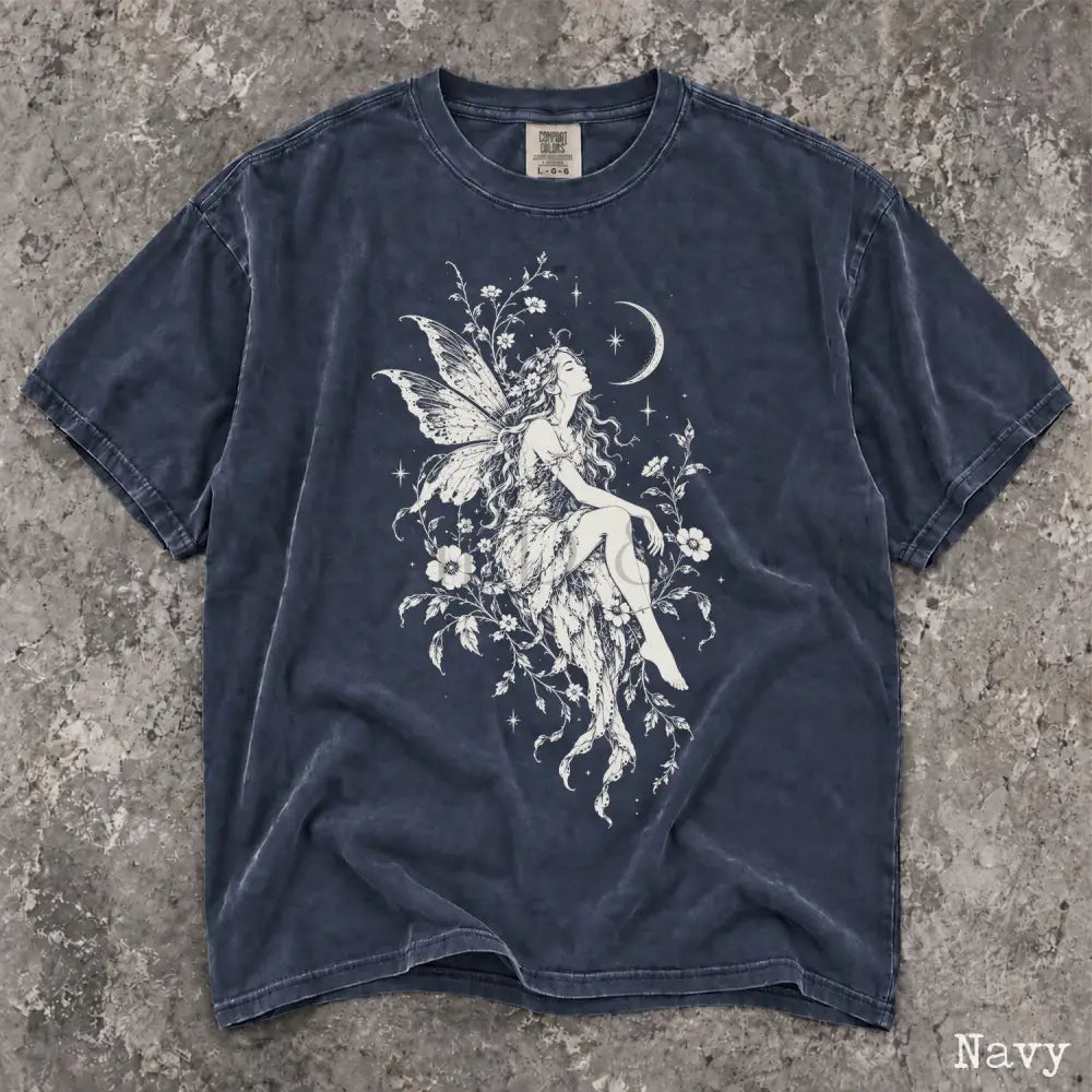 Moonlit Fairy Comfort Colors T-Shirt - Navy / S - T-Shirt