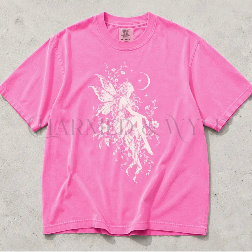 Moonlit Fairy Comfort Colors T-Shirt - Neon Pink / S - T-Shirt