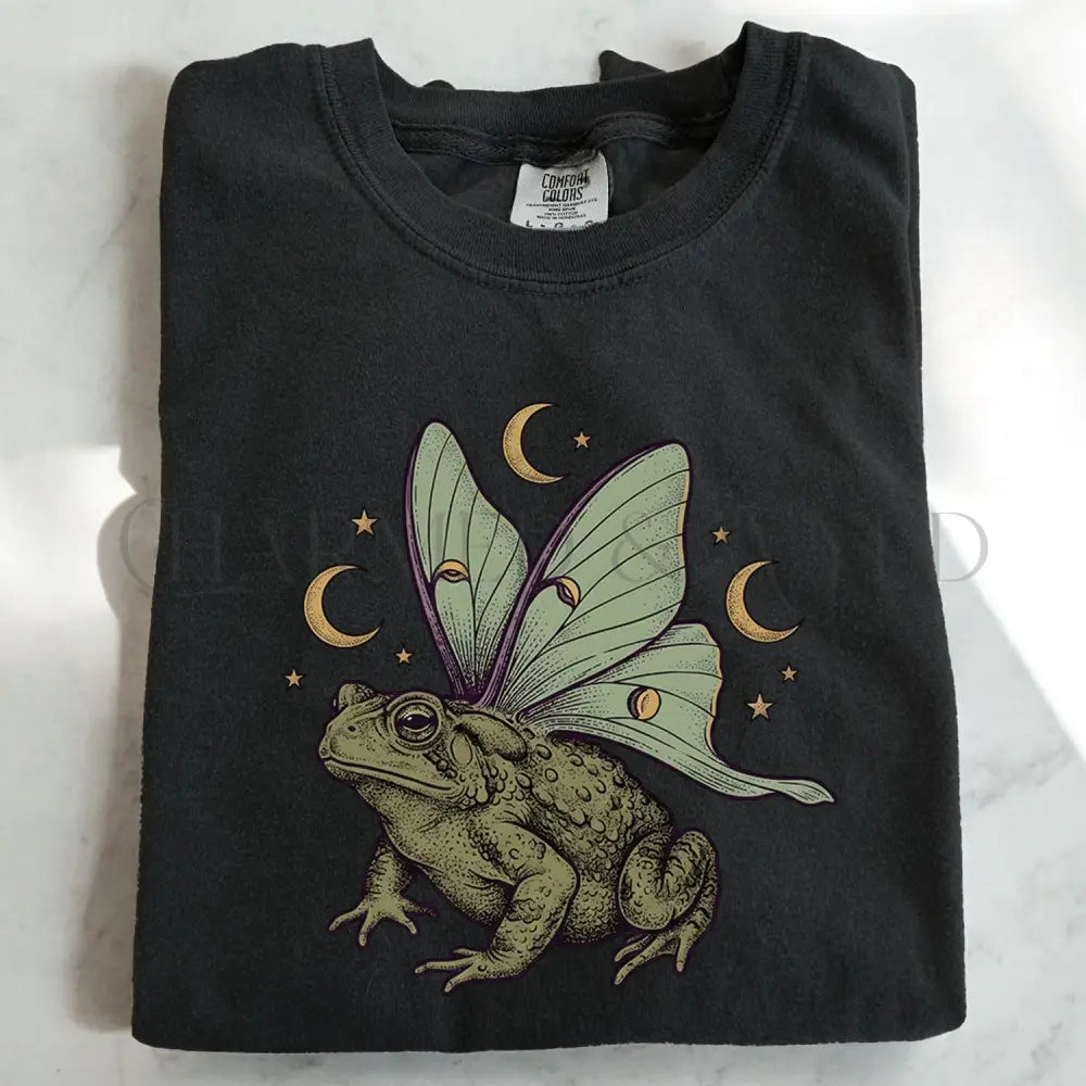 Moonlit Fairy Toad T-Shirt - Black / S - T-Shirt