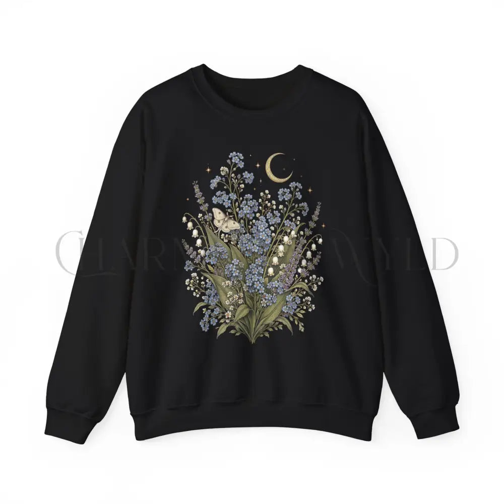 Moonlit Forget Me Not Sweatshirt - Charmed and Wyld