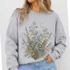 Moonlit Forget Me Not Sweatshirt - Charmed and Wyld