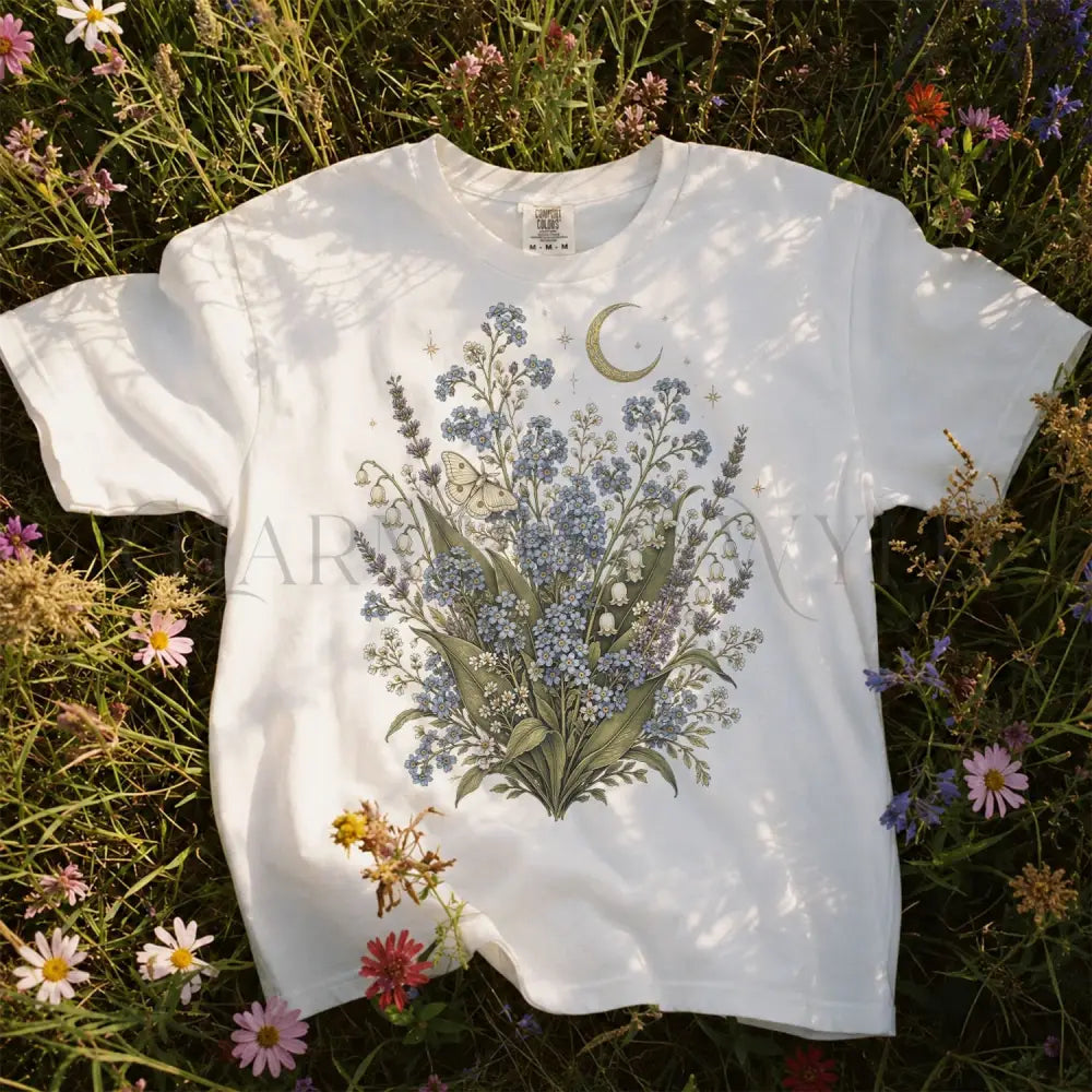 Moonlit Forget Me Not T-Shirt - Charmed and Wyld