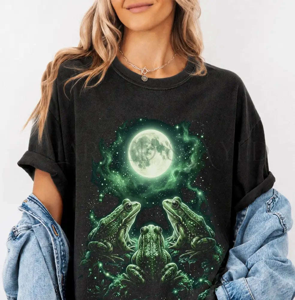 Moonlit Frog T-Shirt - Charmed and Wyld