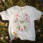 Moonlit Pink Orchid Flower T-Shirt - Charmed and Wyld