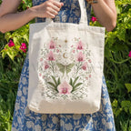 Moonlit Pink Orchid Flower Tote Bag - Charmed and Wyld