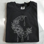 Crescent Moon Crystal Lotus T-Shirt