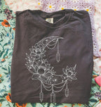 Crescent Moon Crystal Lotus T-Shirt