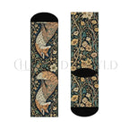 Mosaic Fox Art Nouveau Floral Adults Unisex Socks