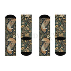 Mosaic Fox Art Nouveau Floral Adults Unisex Socks