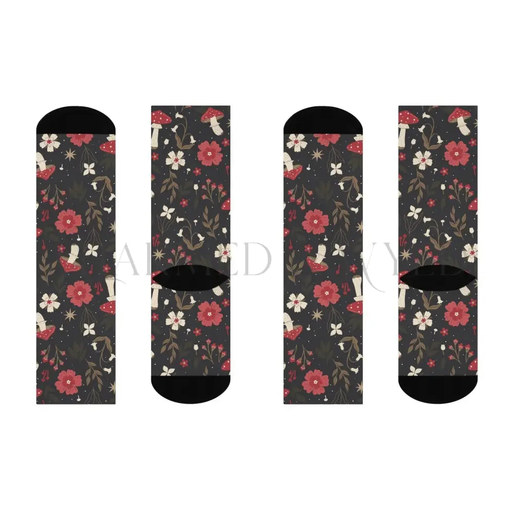 Mushroom Wildflower Adults Unisex Socks