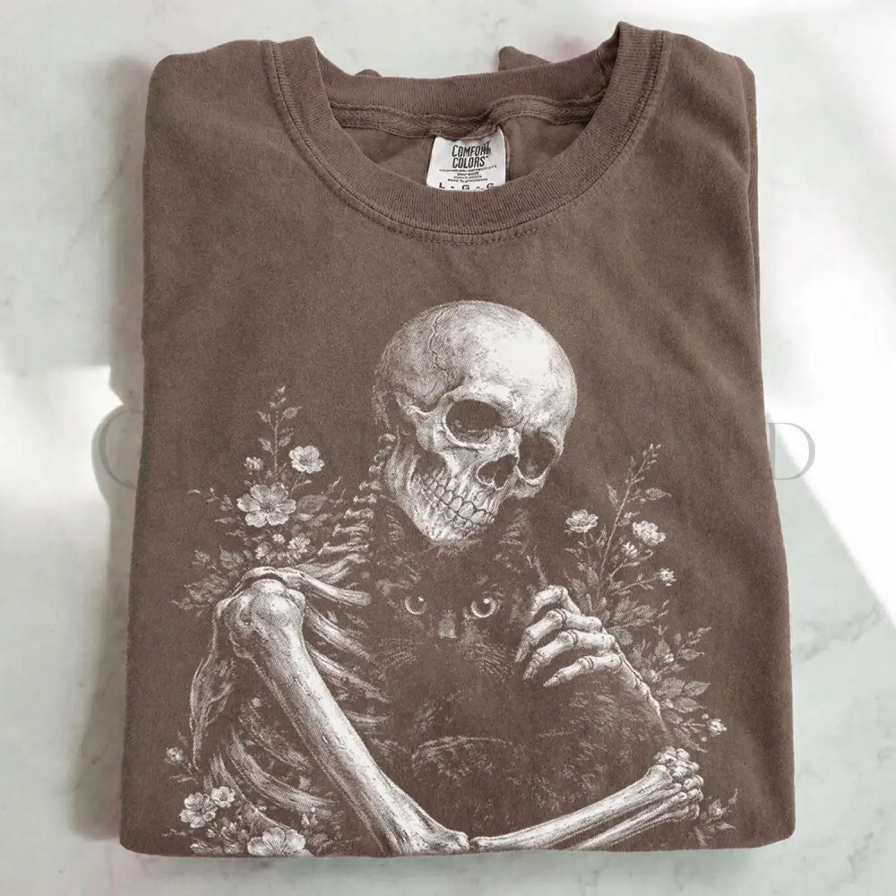 My Eternal Companion Skeleton T-Shirt - Espresso / S - T-Shirt