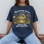 My Tummy Hurts Funny Frog T-Shirt - Navy / S - T-Shirt