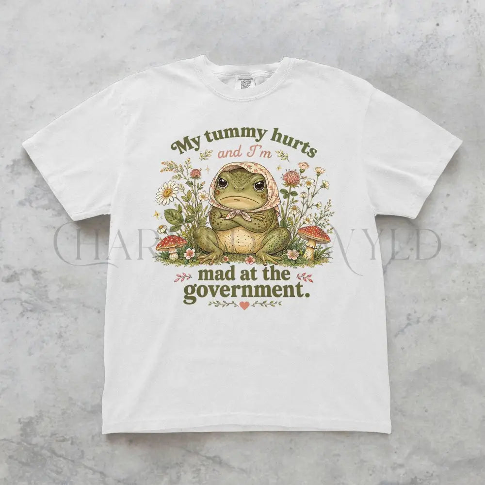 My Tummy Hurts Funny Frog T-Shirt - Charmed and Wyld