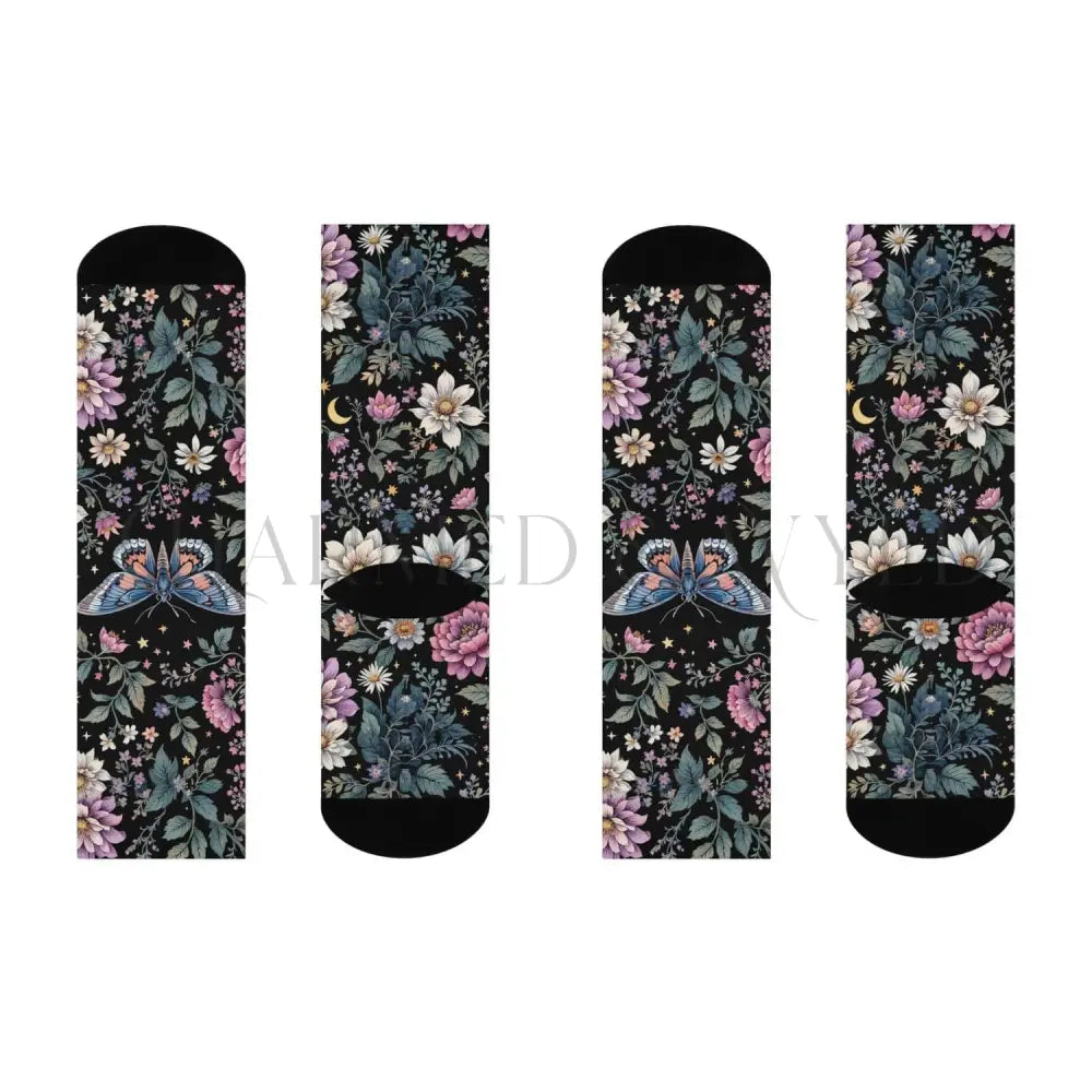 Mystic Floral Butterfly Adults Unisex Socks
