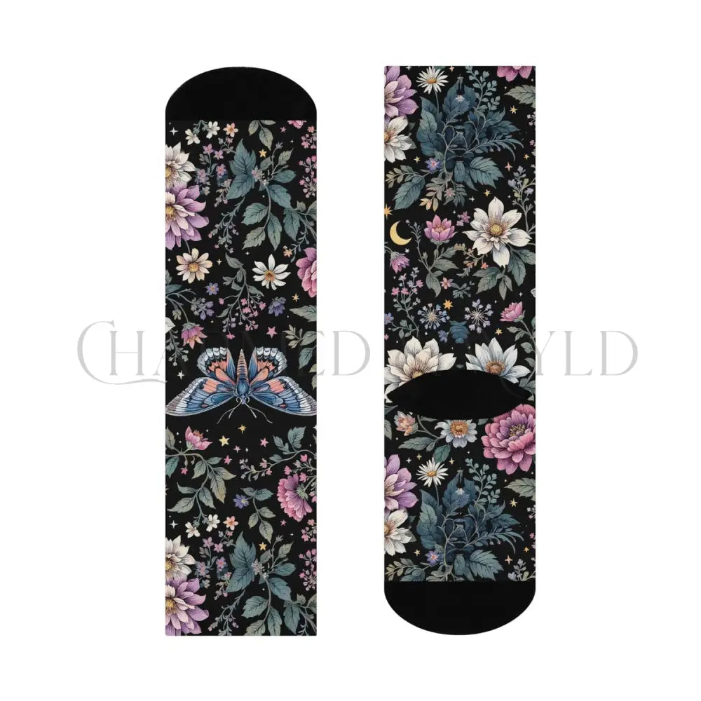 Mystic Floral Butterfly Adults Unisex Socks