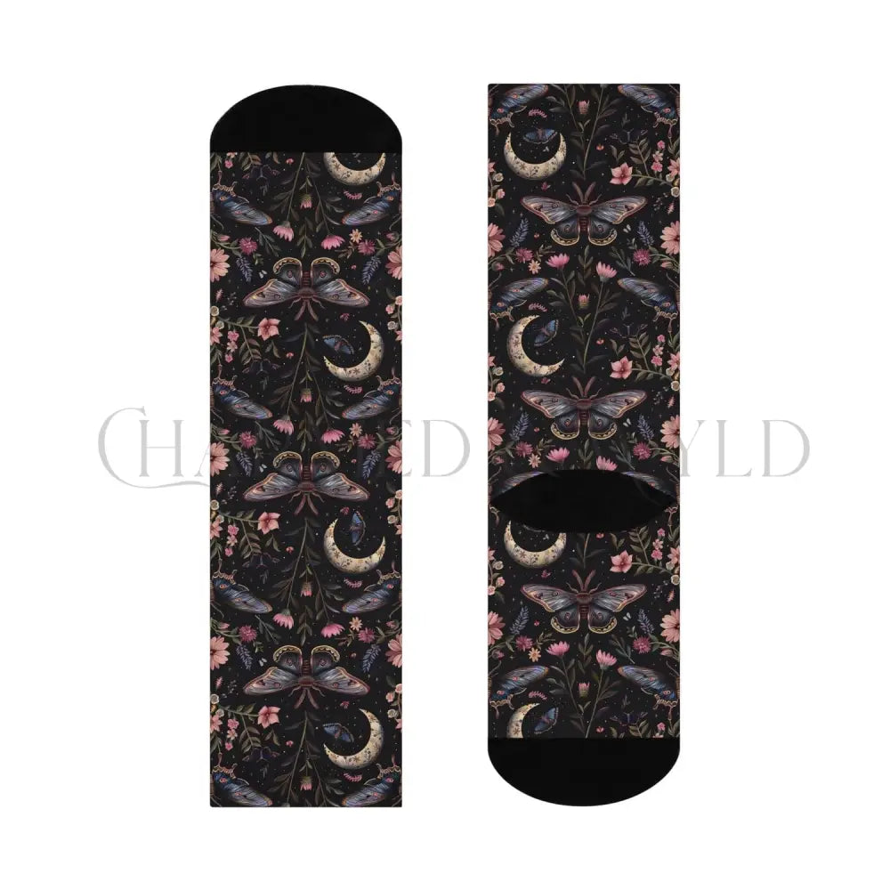 Mystic Moon Butterfly Adults Unisex Socks