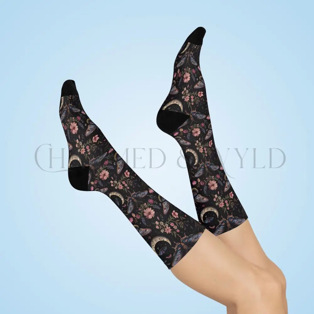 Mystic Moon Butterfly Adults Unisex Socks