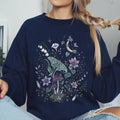Mystic Moth Graphic Sweatshirt - Navy / S - Sweatshirt
