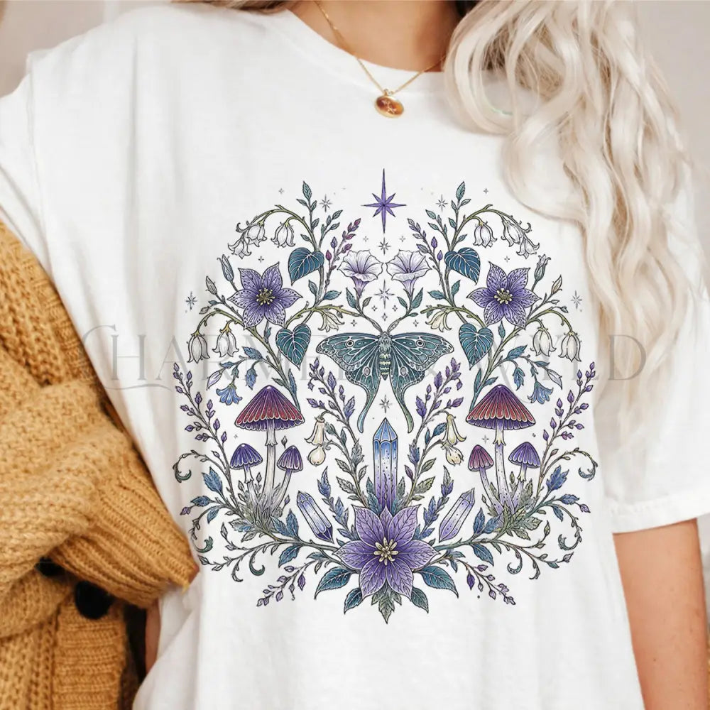 Mystical Butterfly T-Shirt - White / S - T-Shirt
