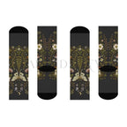 Mystical Moth Floral Adults Unisex Socks - One size / 3/4 Crew - All Over Prints