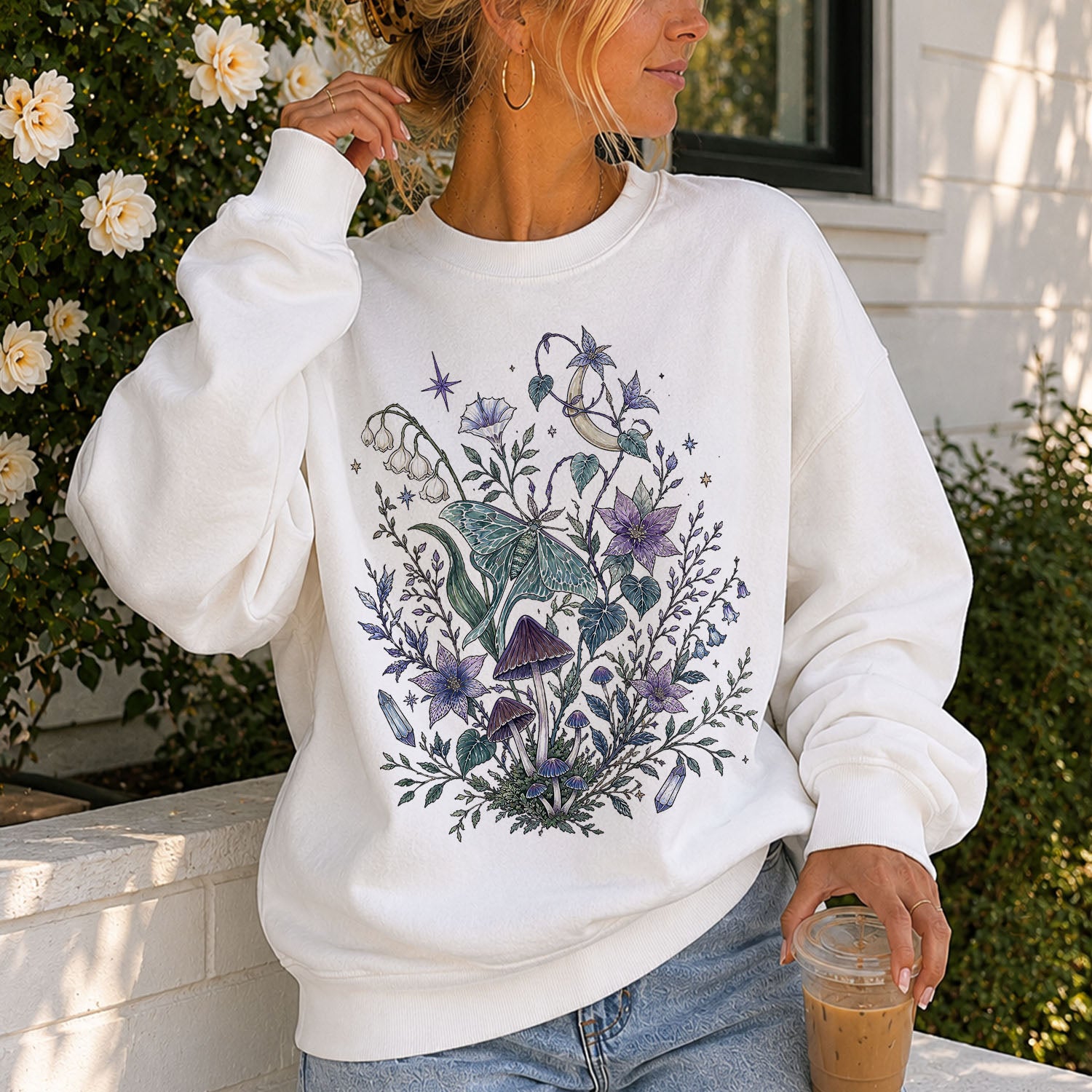 Mystic Moth Graphic Sweatshirt