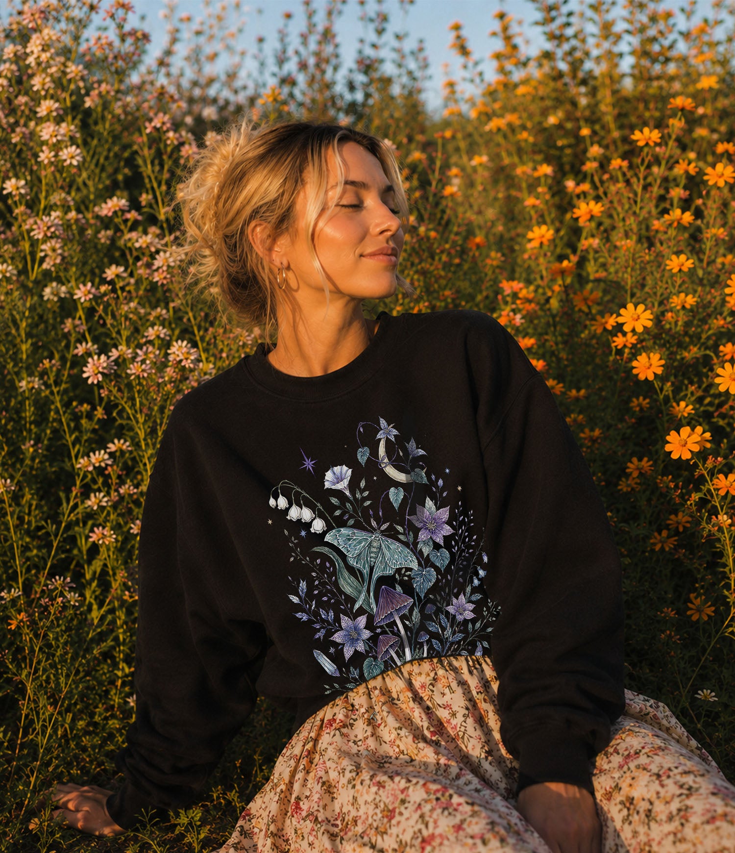 Mystic Moth Graphic Sweatshirt