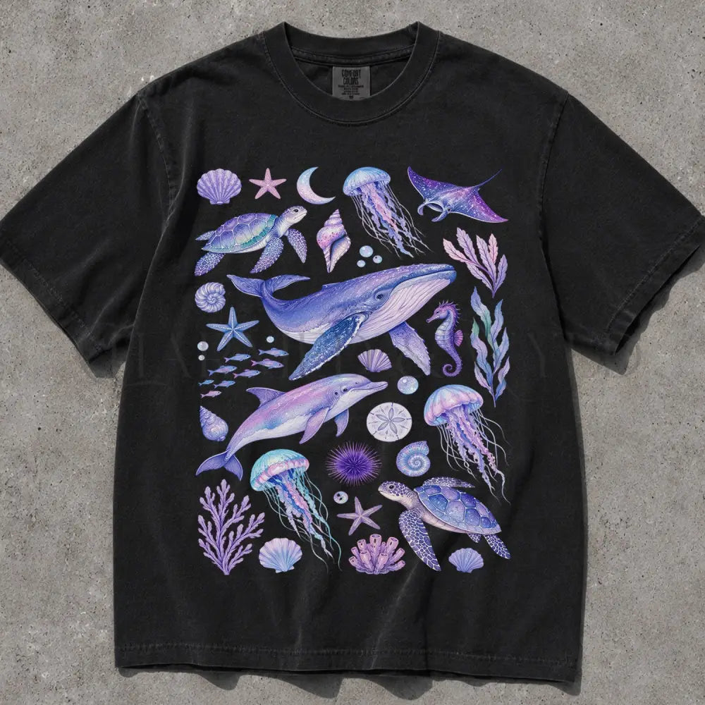 Ocean Animals Comfort Colors T-Shirt - T-Shirt