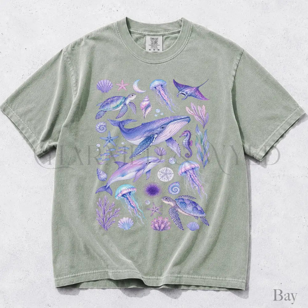 Ocean Animals Comfort Colors T-Shirt - Bay / S - T-Shirt