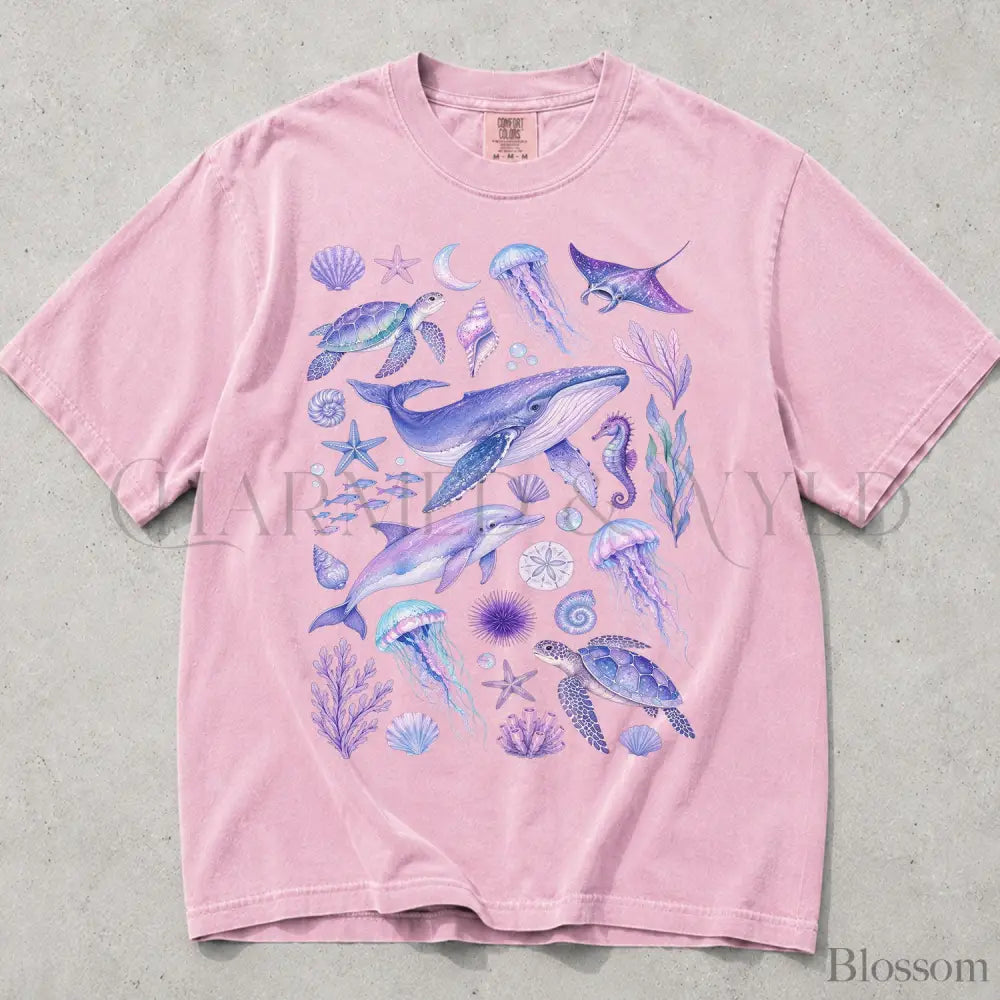 Ocean Animals Comfort Colors T-Shirt - Blossom / S - T-Shirt
