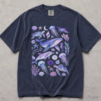 Ocean Animals Comfort Colors T-Shirt - Navy / S - T-Shirt