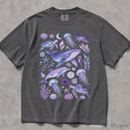 Ocean Animals Comfort Colors T-Shirt - Pepper / S - T-Shirt