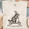 Off to Cause a Kerfuffle Wizard Otter T-Shirt - Ivory / S - T-Shirt