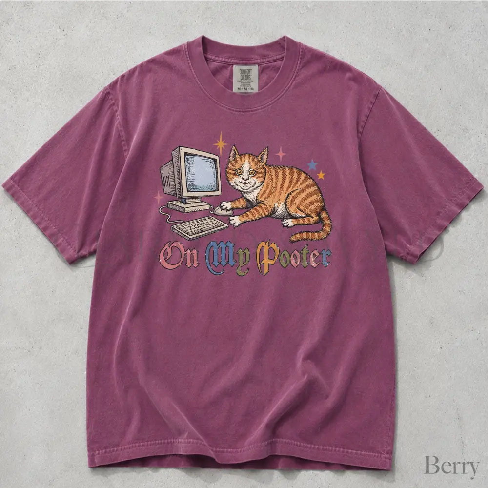 On My Pooter Comfort Colors T-Shirt - Berry / S - T-Shirt